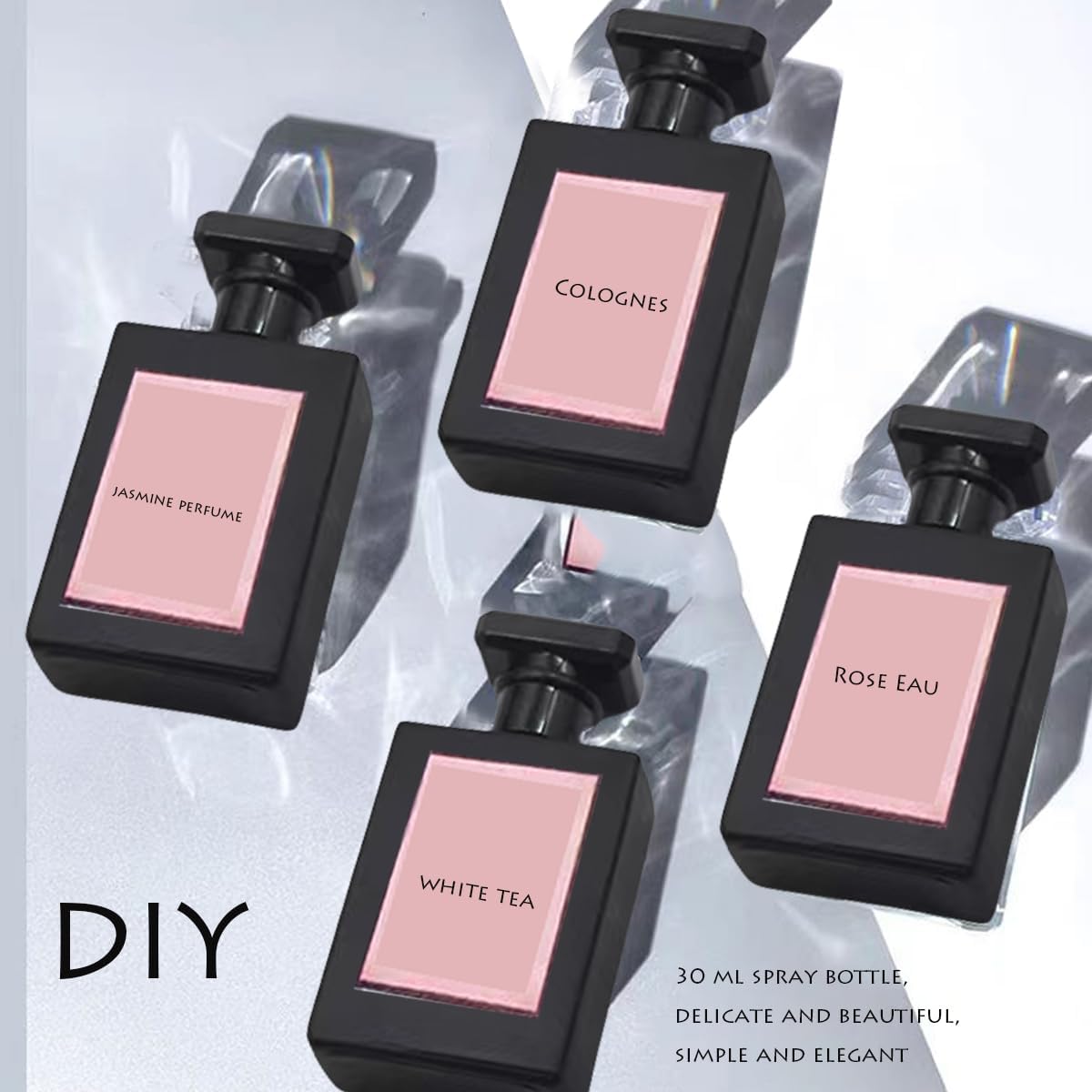 3 Pcs Perfume Bottle Atomizers,1 oz Refillable Fine Mist Sprayer Empty Fragrance Bottles Portable Travel Perfume Dispenser Containers for Essential Oil perfumery(30ml)