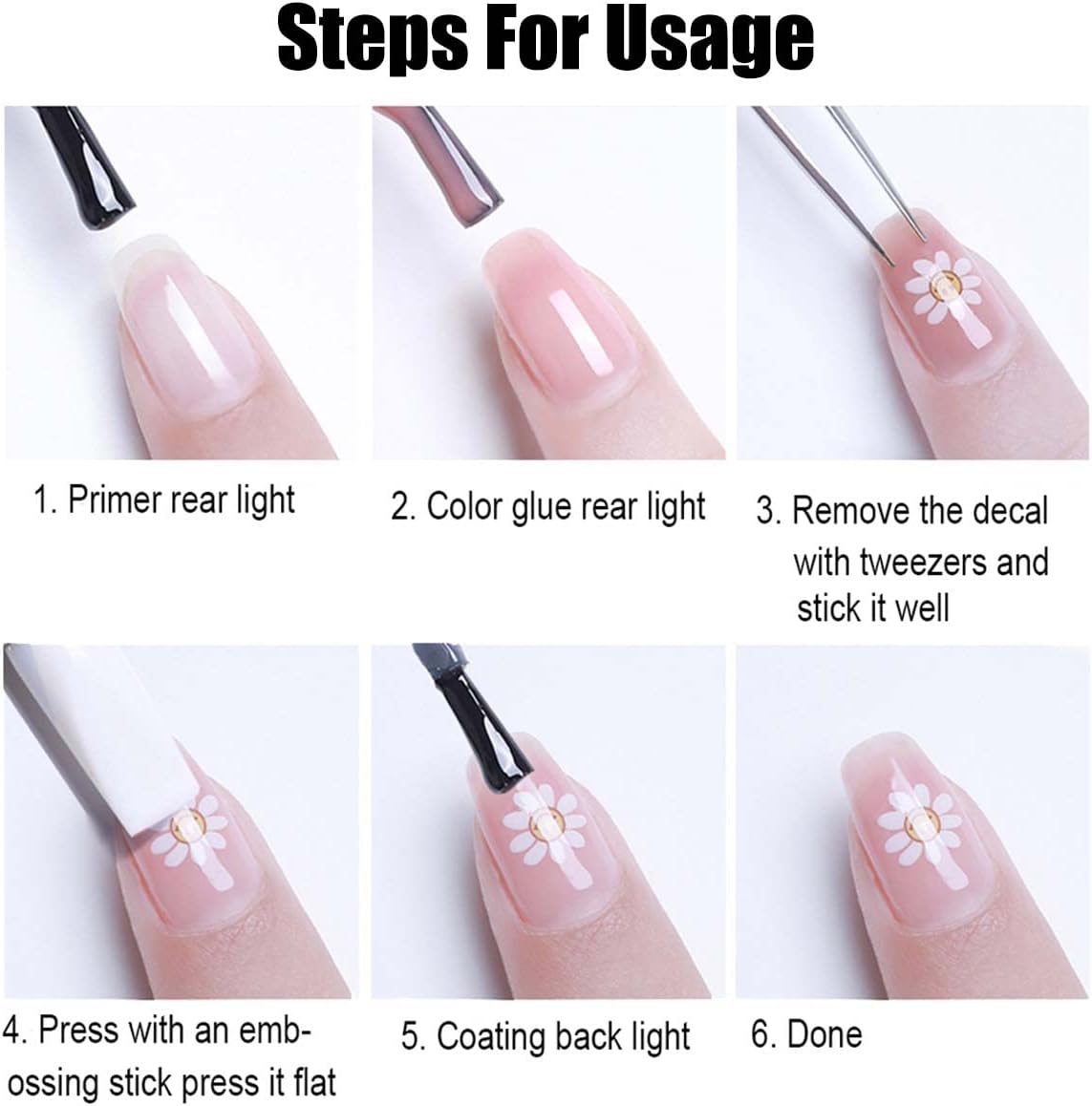 Cartoon Nail Art Stickers Decals Cute Christmas Nail Decals Design 3D Self-Adhesive Nail Art Supplies Christmas Designer Nail Stickers for Women Girls DIY Manicure Tips Xmas Acrylic Nails Decoration