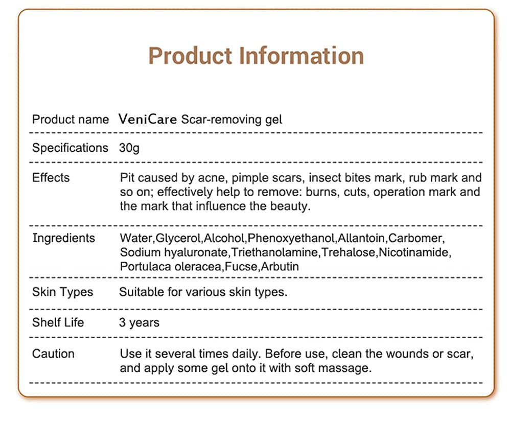 Acne Scar Removal Cream Stretch Marks Face Skin Cream Shrink Pores Gel-Fade Scar Marks Acne Skin Care (Packaging Upgrade) VeniCare