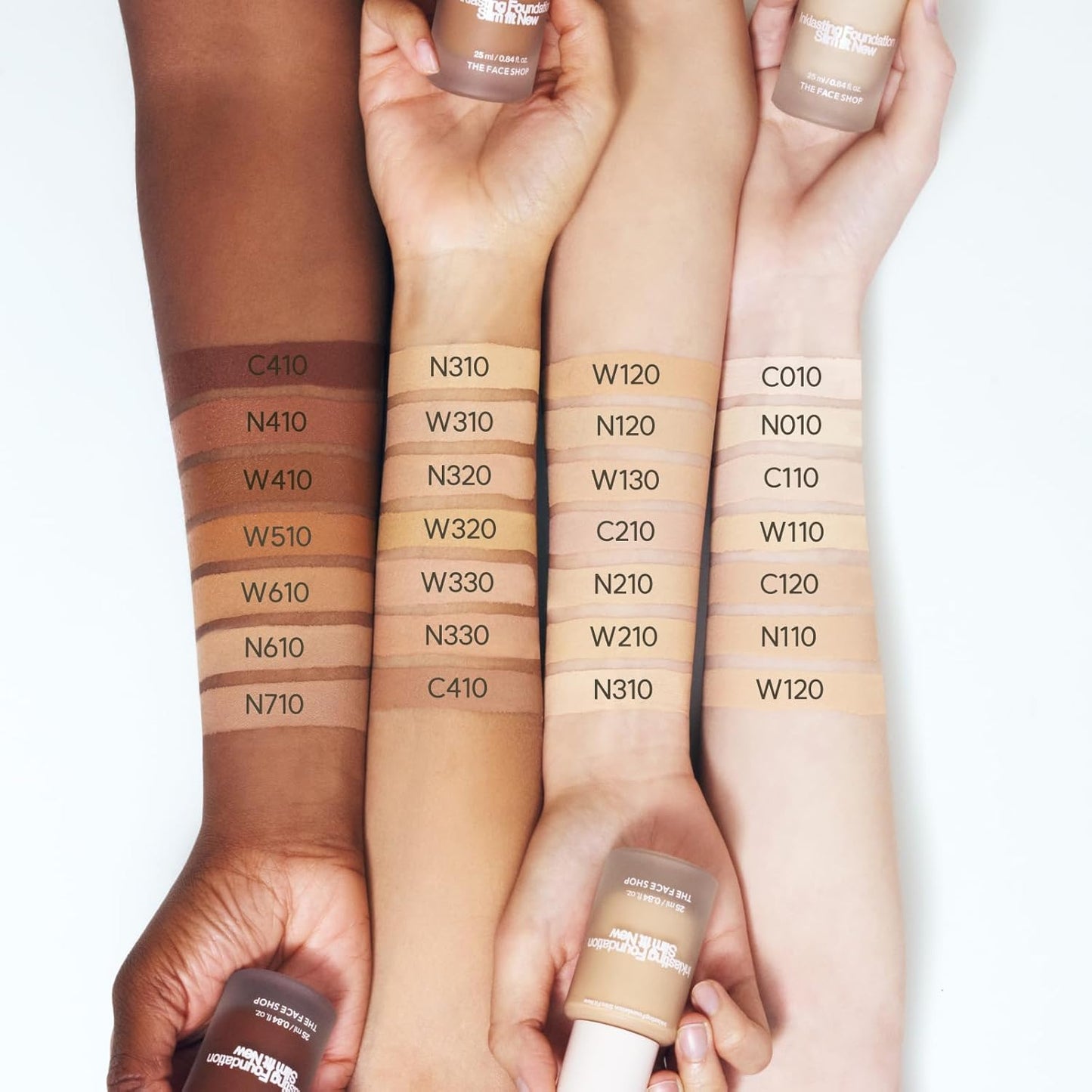 THE FACE SHOP Ink Lasting Liquid Foundation, Full Coverage, 72‑Hour Wear Semi‑Matte Finish, Makeup with Bakuchiol, N330 Cinnamon, 0.84 Fl. Oz.