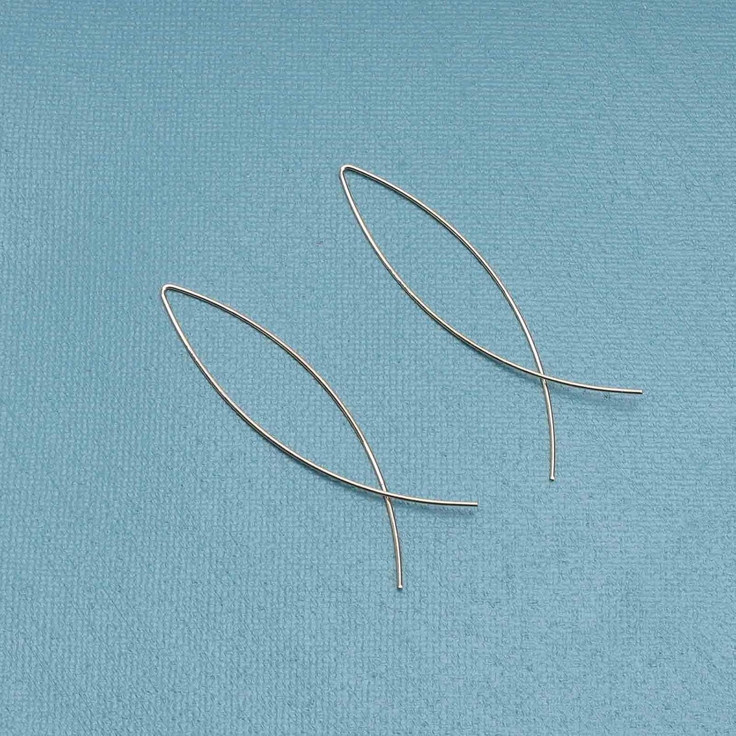 Boho Thin Arch Hoop Earrings Gold Threader Wire Earrings Open Hoop Earrings Minimal Everyday Earrings Jewelry for Women and Girls