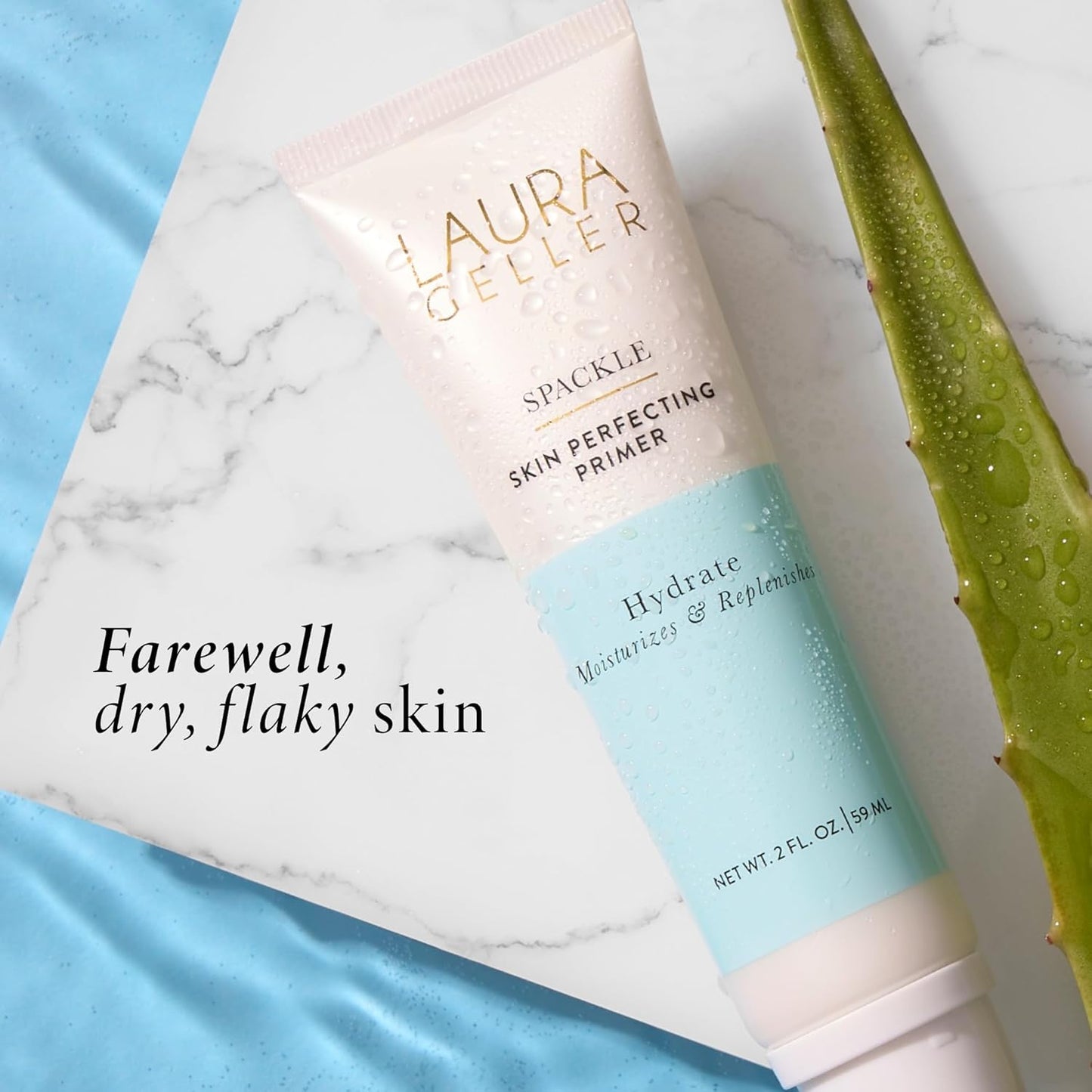 LAURA GELLER NEW YORK Laura's Must-Haves Kit 3pc: Baked Balance-n-Brighten Powder Foundation, Sand + Spackle Skin Perfecting Makeup Primer, Hydrate + Airbrush Round Kabuki Brush