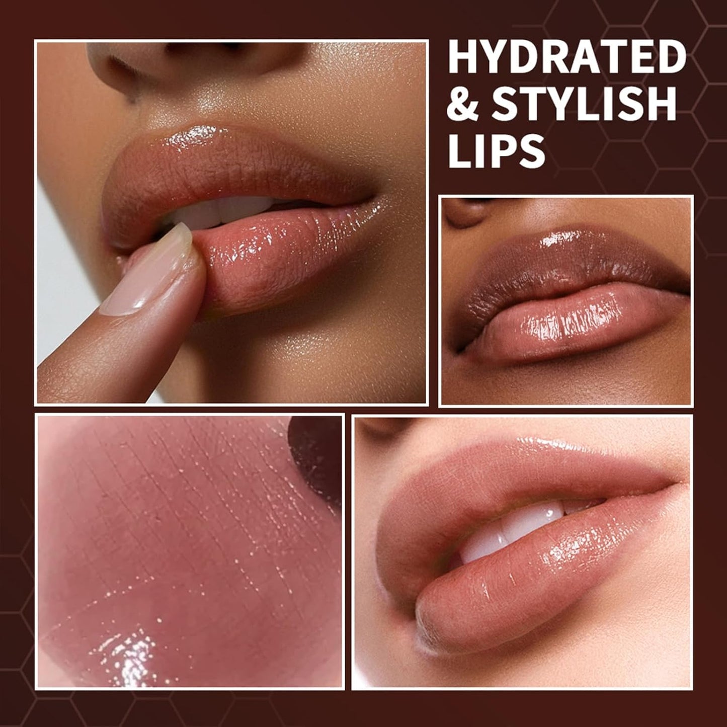 Black Honey Lip Balm, Lip Tinted, Moisturizing Lip Care for Soft Smooth Lips, Long Lasting Hydration, Natural Ingredients Nourishing Formula for Dry Lips