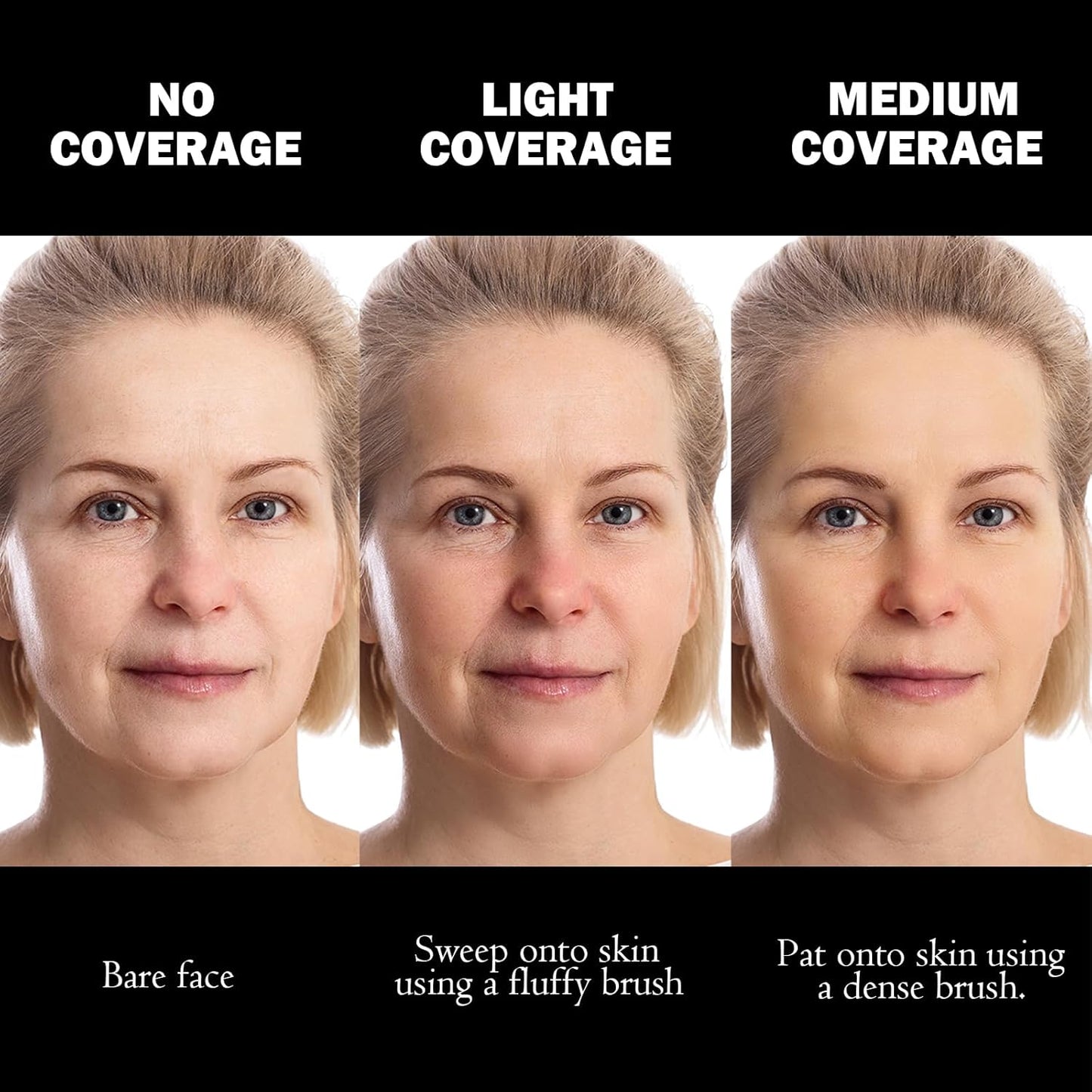 Marbleized Baked Foundation Makeup, Balance and Brighten Color Correcting Powder Foundation - Buildable Light to Medium Coverage - Demi-Matte Natural Finish (#002 LIGHT, 0.32 Oz)