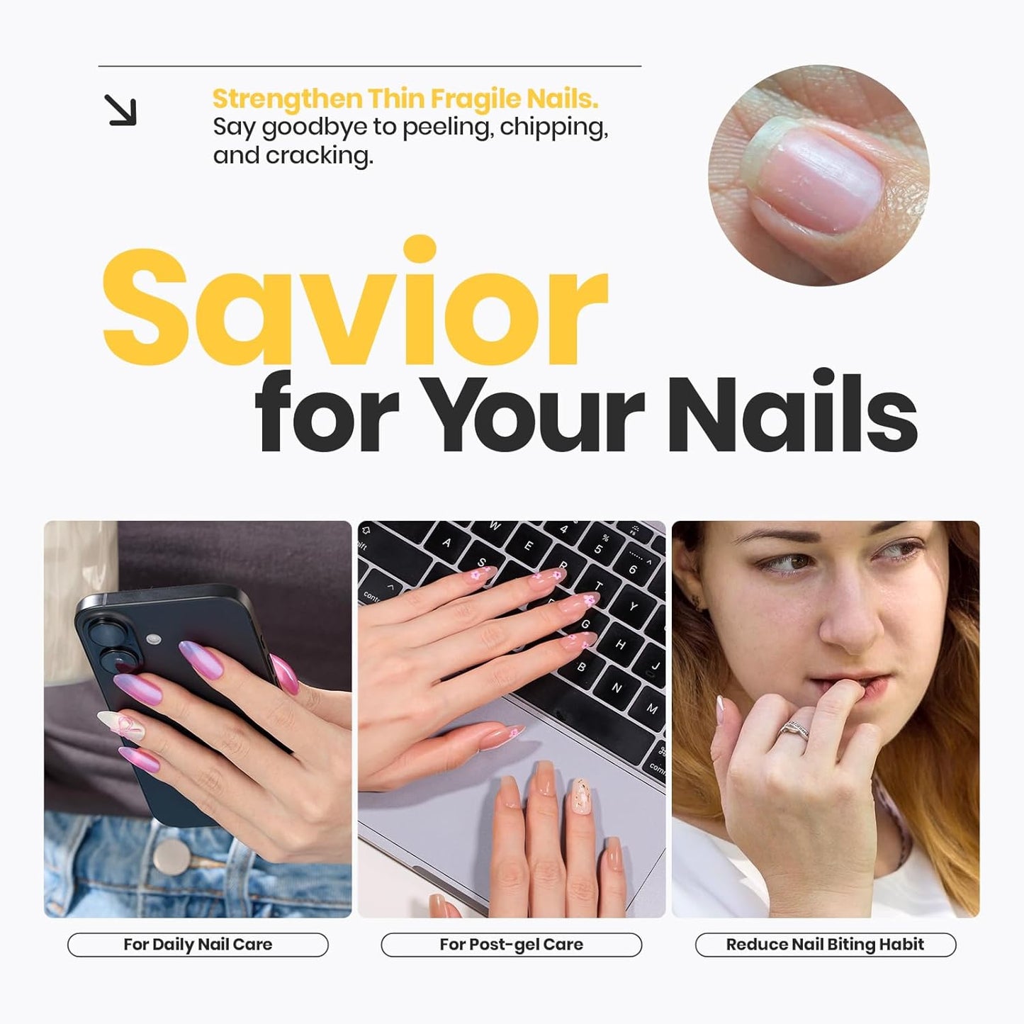 Beetles Top Coat Nail Polish, 15ml Clear Nail Polish Quick Dry, High Gloss Shine Finish and Long Lasting Nail Protector Nail Art Design Diy Gifts for Women