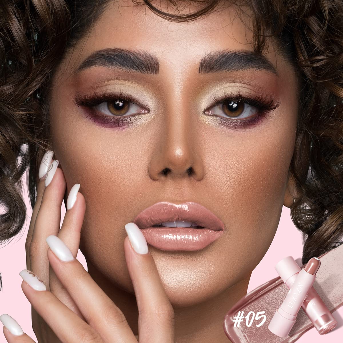 2PCS Tinted Lip Balm Chapstick with Color, Natural Semi - Gloss Finish, Hydrating/Coloring 2 in 1 Moisturizer Lip Stick for Girls & Women #01+#05