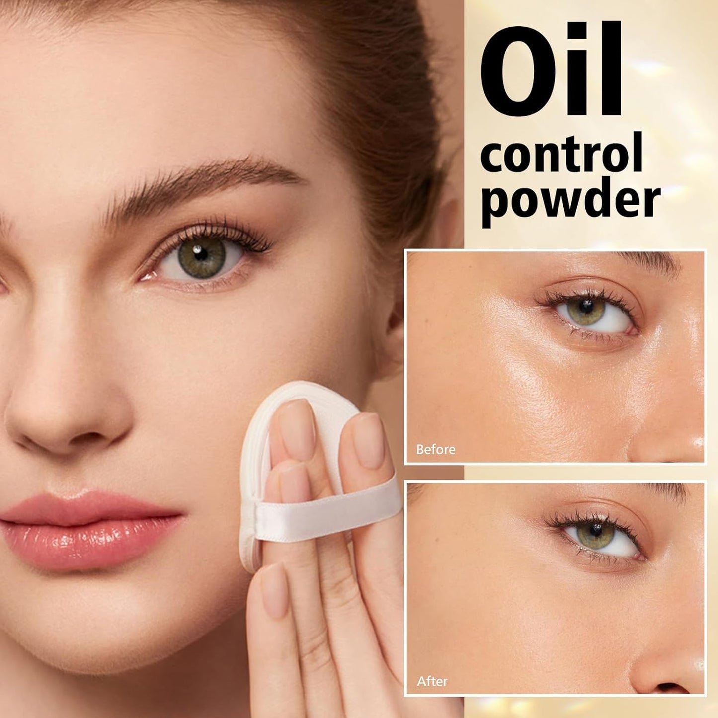 KYDA Color Correcting Setting Powder, Matte Finish, Correct Brightening Finishing Powder, Even Tone Correcting, Lasting Oil Control Pressed Powder