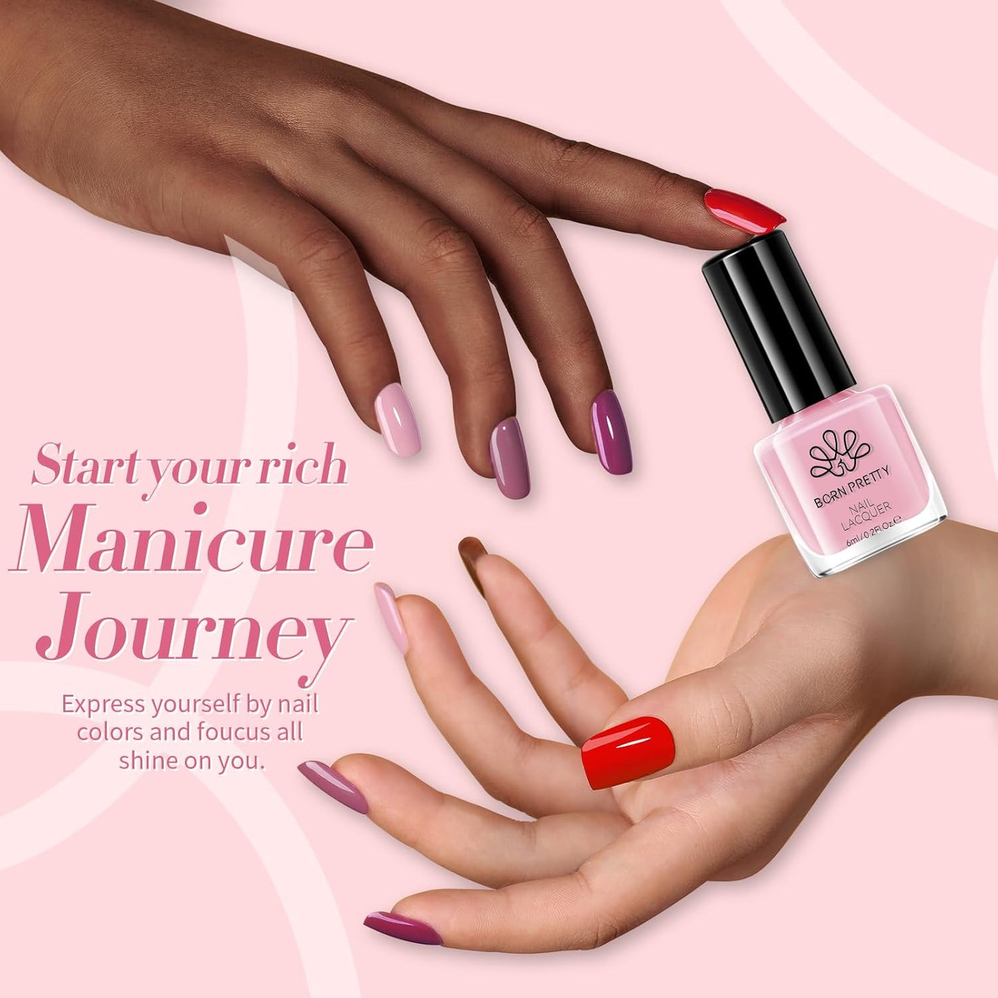 Born Pretty Fall Nail Polish Set, 15 Colors Brown Black White Gray Red Pink Nude Nail Polish Quick Dry Fall Winter Colors Fingernail Polish Kit for DIY Nail Art Salon Home Gift for Women