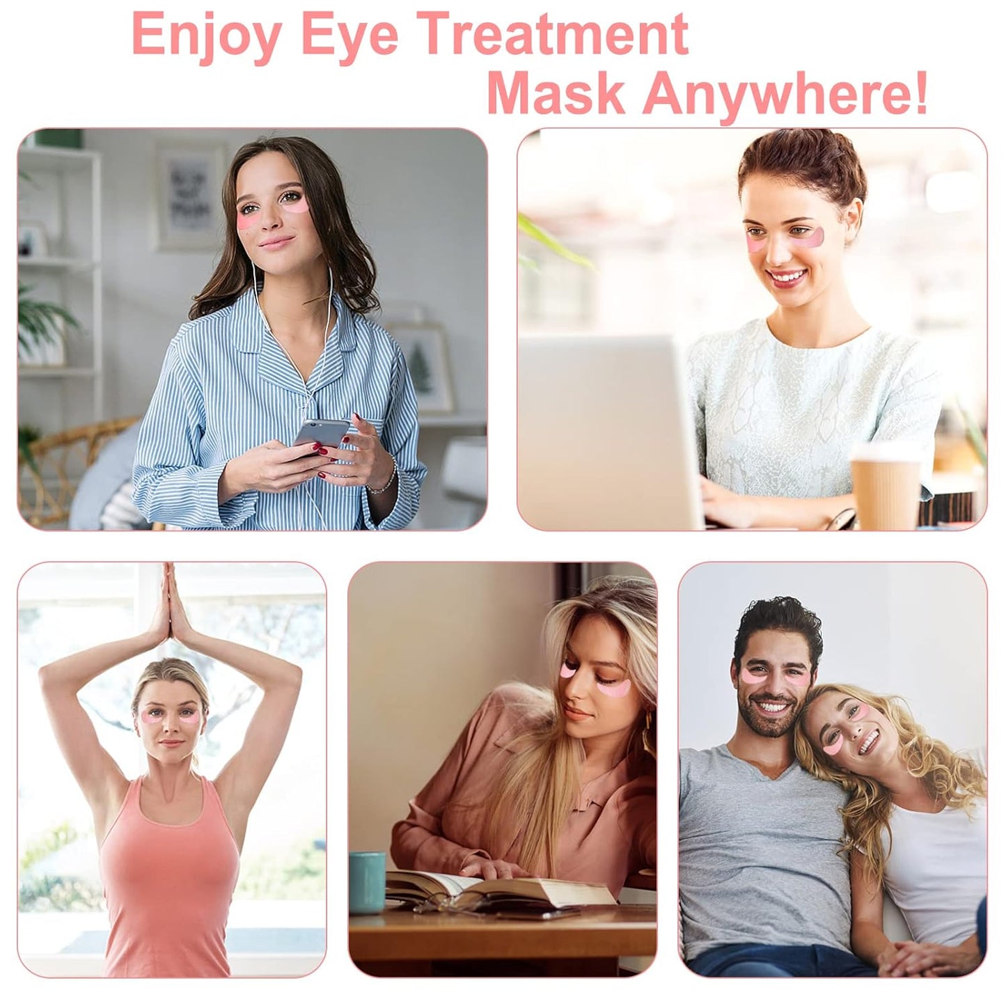 Eye Mask-30 Pairs Rose Under Eye Patches Skin Care Products,Eye Masks Skincare for Dark Circles and Puffiness, Reduce Wrinkles, Eye Bags and Fine Lines, for Women and Man