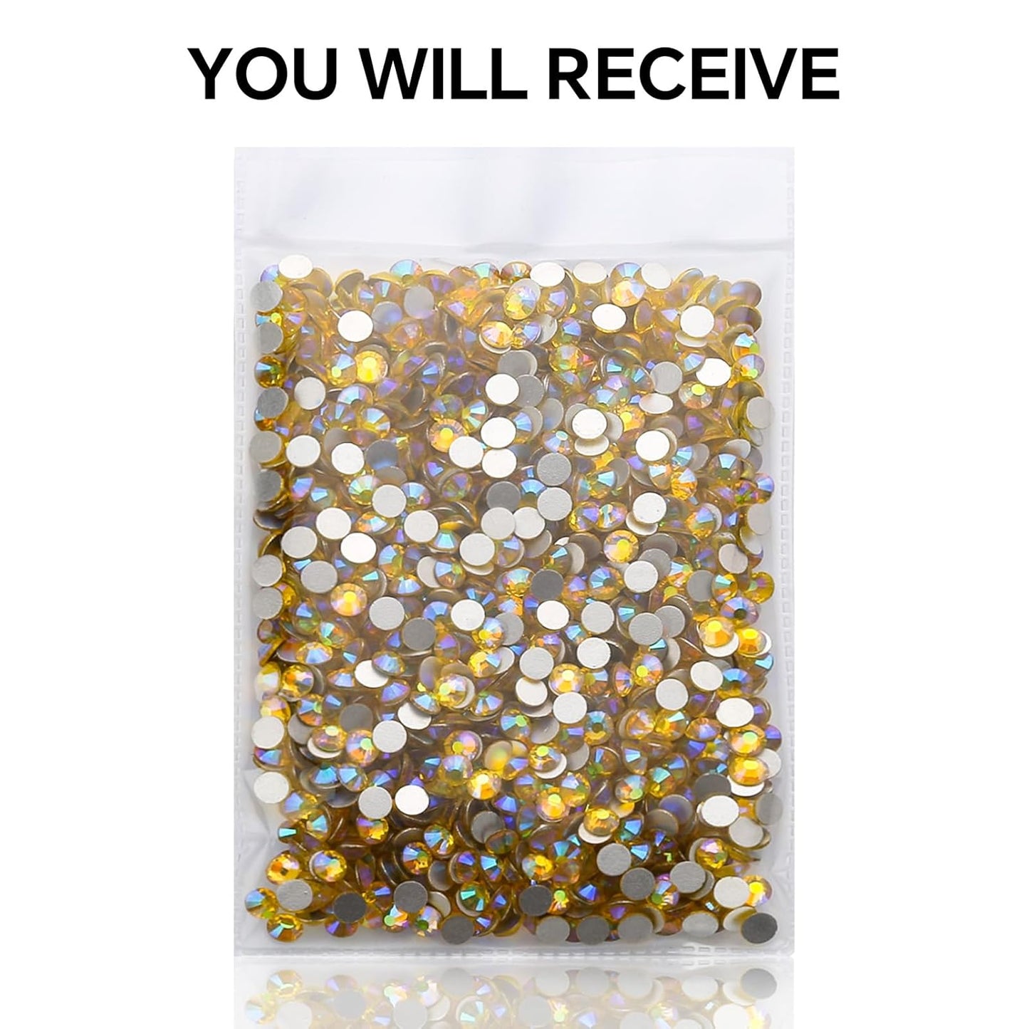 1440Pcs Lemon Ab Crystal Rhinestones,Glass Flatback Rhinestones Gemstones for Nail Face Makeup Art Crafts Clothes Decoration -(SS12,3.0mm,Lemon Ab)