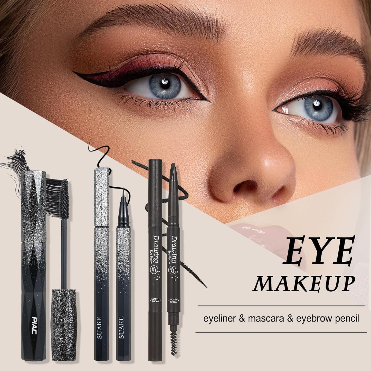 All in One Makeup Kit for Women Full Kit, Includes Eyeshadow,Foundation,Eyeliner,Mascara,Eyebrow pencil,Contour Stick, Makeup Brush, Makeup Sponge, Make Up Gift Set for Women, Teens