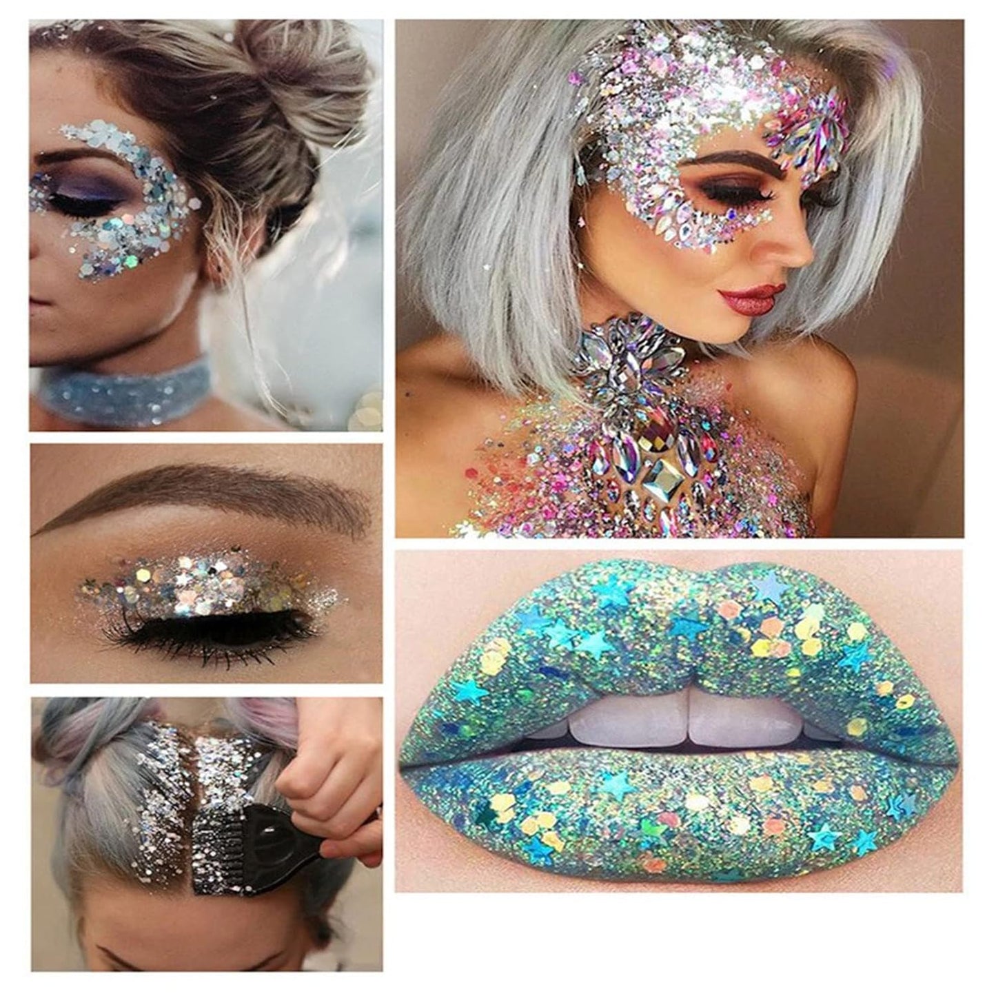 All-in-One Makeup Gift Set Carry All Makeup Kit Women Full Kit With Makeup Bag Concealer Lipgloss Lipstick Blush Foundation Face Powder Eyeshadow Palette Cosmetic Palette #5