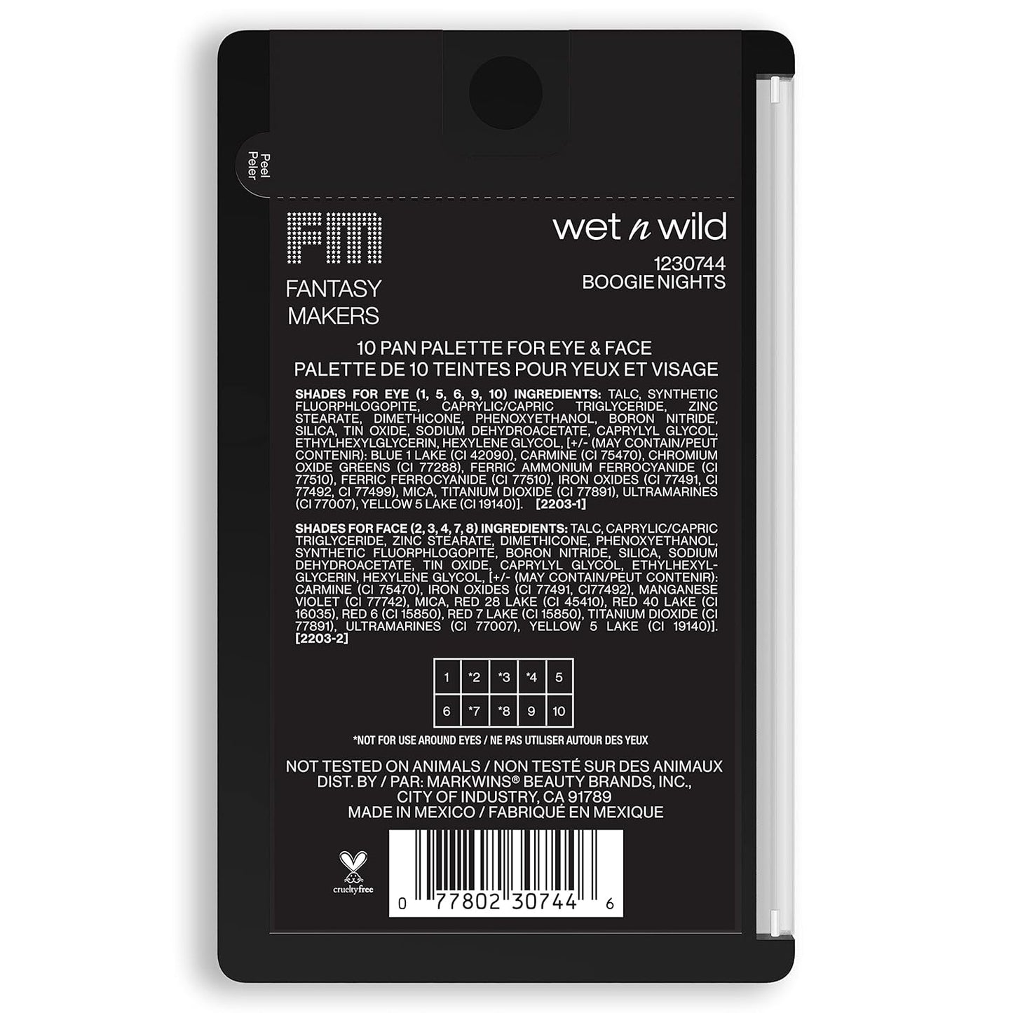 wet n wild Fantasy Makers Halloween 10 Pan Palette Boogie Nights