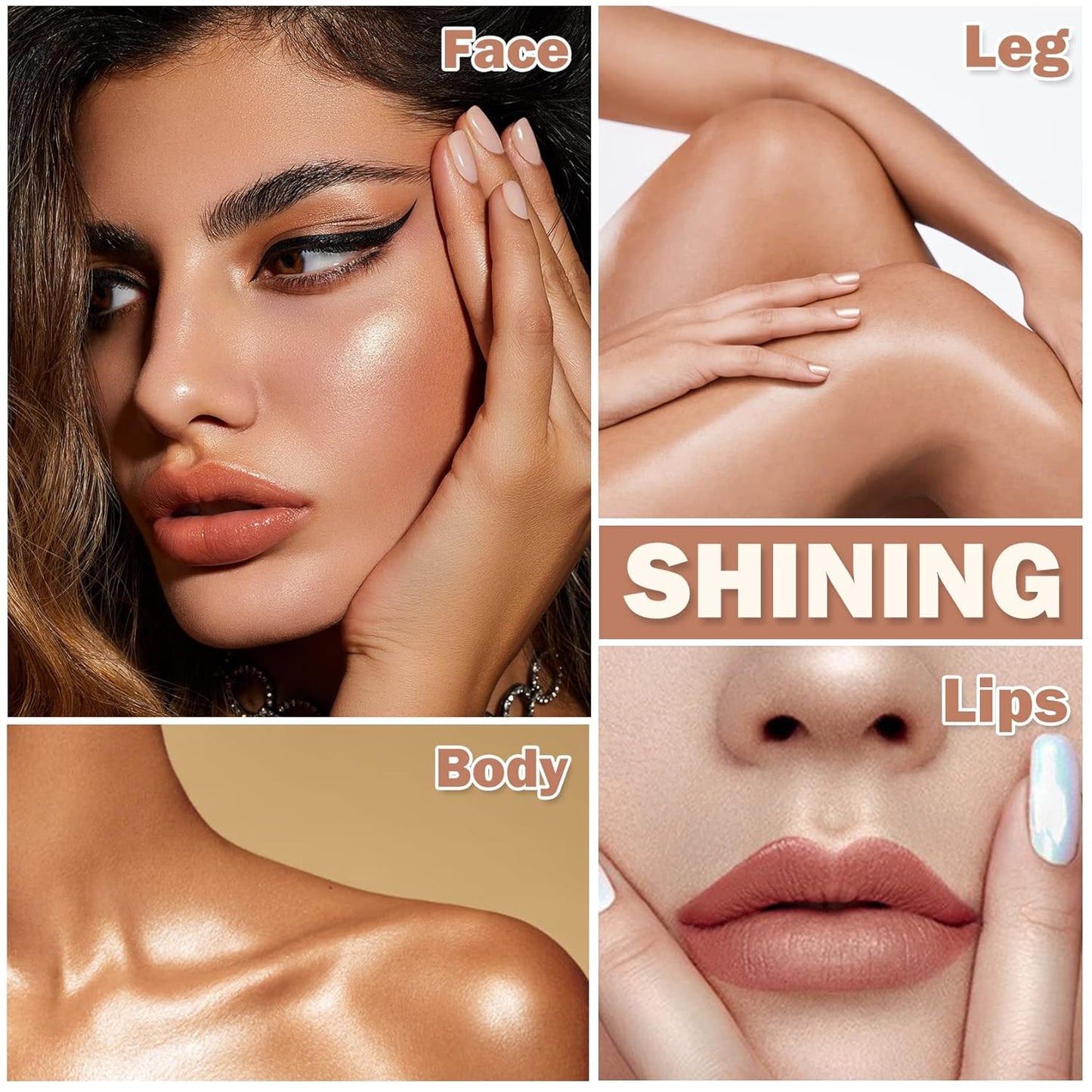 CAHIUYOA 2 Color Cream Contour Stick,Cream Bronzer Highlighter Makeup Stick,Velvet Texture Soft and Smooth Long Lasting Waterproof Contour Stick for Women Girls - Deep