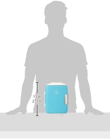 Cooluli Mini Fridge for Bedroom - Car, Office Desk & Dorm Room - Portable 4L/6 Can Electric Plug In Cooler & Warmer for Food, Drinks, Skincare Beauty & Makeup - 12v AC/DC & Exclusive USB Option, Blue