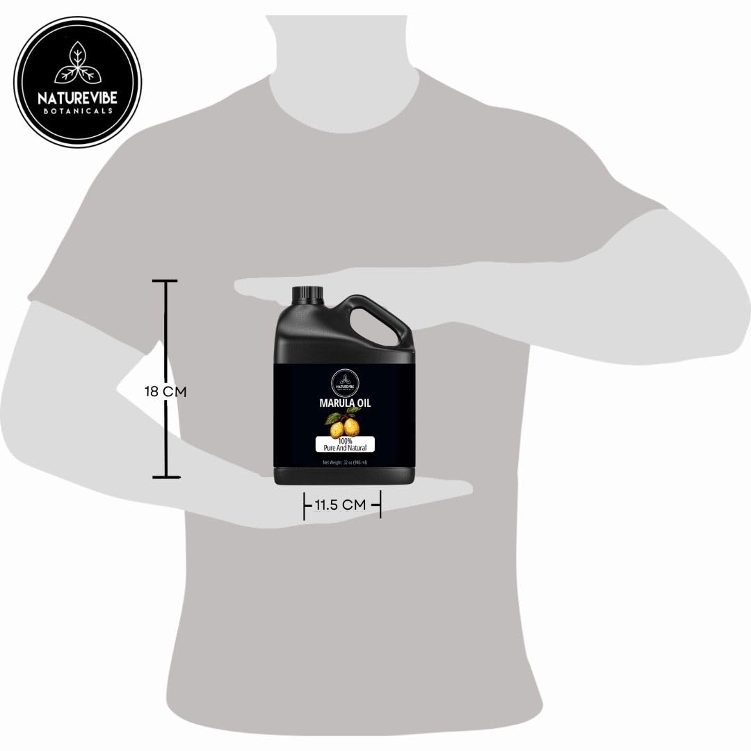 Naturevibe Botanicals Marula Oil 32 Ounces | 100% Pure and Natural | Great for Skin Care and Hair Care