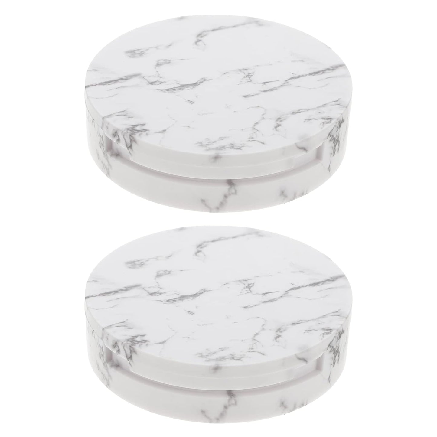 EXCEART Makeup Powder Container Pressed Powder Box 2Pcs Compact Cosmetic Powder Containers Makeup Empty Loose Powder Boxes (Assorted Color) Makeup Powder Puff