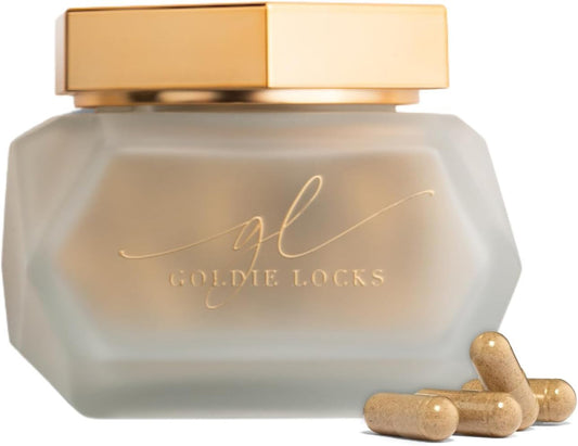 Goldie Locks Hair Growth Supplements Original Formula - Promotes Stronger & Healthier Hair - Vitamins That Enhance Hair, Skin, and Nails, 120 Count