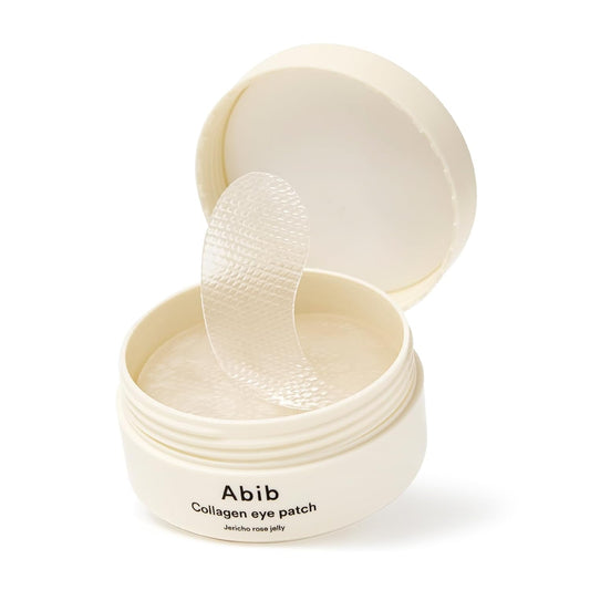 Abib Collagen Eye Patch Jericho Rose Jelly 60 Patches, Korean Under Eye Patches for Puffy Eyes and Dark Circles, Anti-Wrinkle, Collagen, Caffeine, Niacinamide, Ceramide, Antioxidant, Skin Care