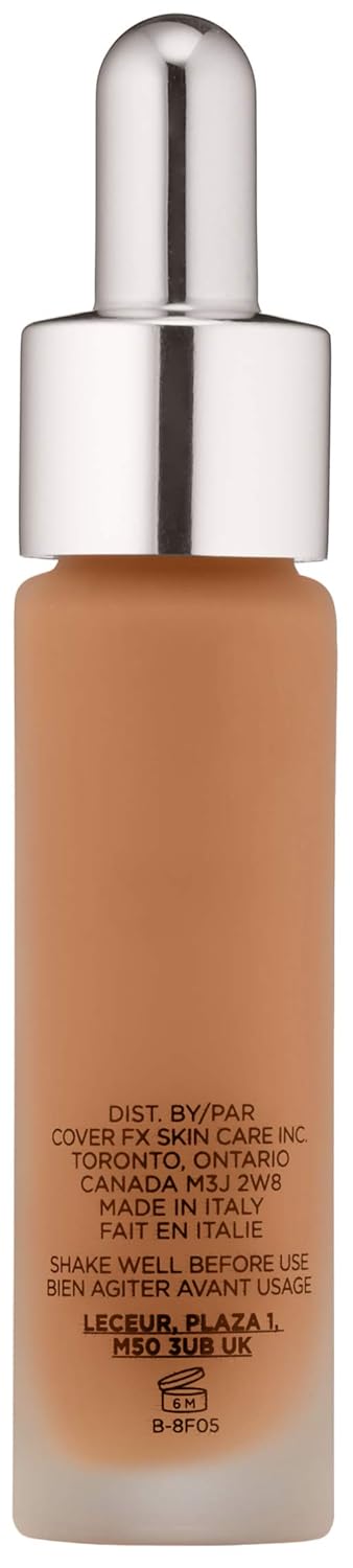 COVER FX Custom Cover Drops, Multi-Use Shade-Adjusting Liquid Foundation and Concealer Makeup, Vegan & Cruelty-Free Lightweight Skin Enhancer, 0.25 Fl Oz, N Deep 1