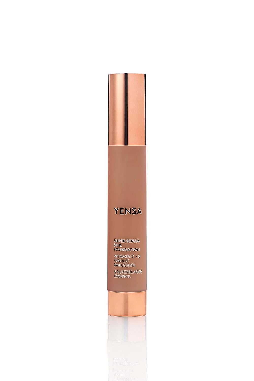 YENSA Super Silk Foundation - Full Coverage, Age-defying complex of Vitamin C, E, Ferulic, and Bakuchiol Oil (Deep 2) 1.0 fl oz