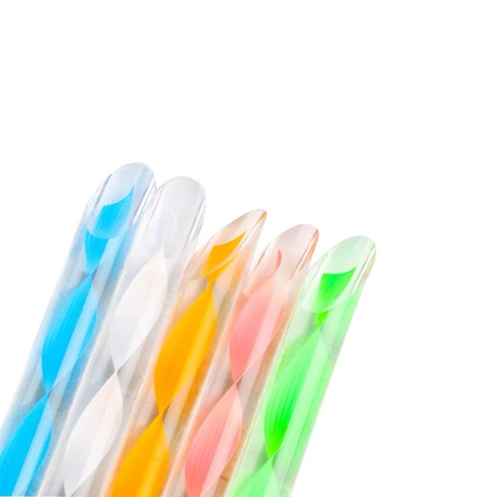 5pcs Nail Art Brushes Set, Nail Art Design Pen Painting Tools with Nail Extension Gel Brush, Nail Polish Brush, Builder Nail Gel Brush, Dotting needle,Adhesive drill pen (Color)