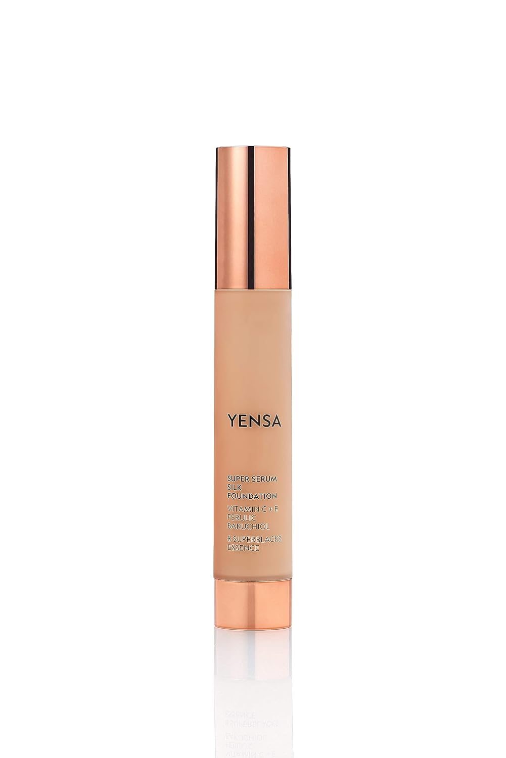 YENSA Super Silk Foundation - Full Coverage, Age-defying complex of Vitamin C, E, Ferulic, and Bakuchiol Oil (Medium 3) 1.0 fl oz