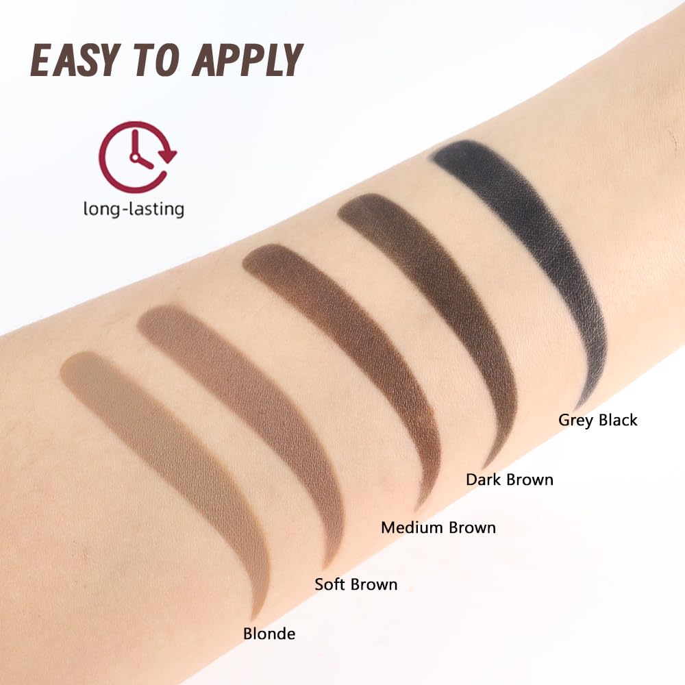 Eyebrow Stamp Stencil Set, golden brown Eyebrow Stencils Shaping Kit, Long-Lasting Eyebrow Shaper for Women Girl, Cruelty-Free plantillas para la cejas