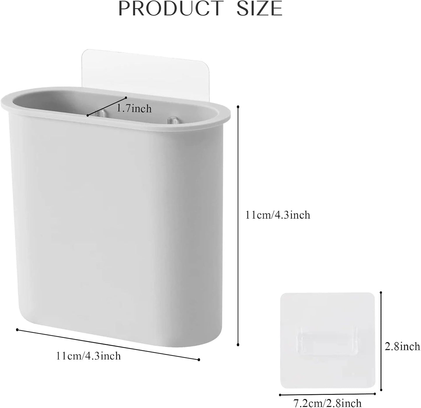 2 Packs Toothbrush Holders Wall Mounted, Self Adhesive Tooth Brush Holder for Bathroom Electric Toothbrush Toothpaste Razor Bathroom Accessories(Grey