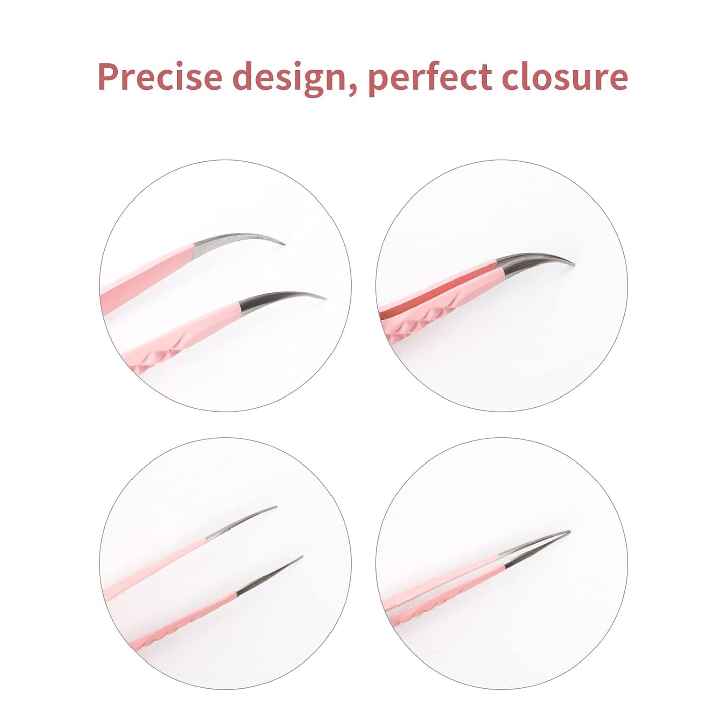 Eyelash Extension Tweezers FADLASH Volume Lash Tweezers Precision Curved Tip Lash Extension Tweezers Isolation & Volume Techniques Professional Application Tools