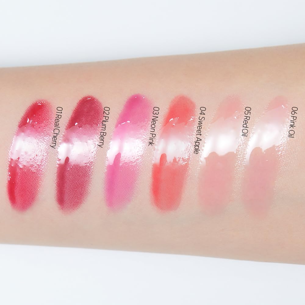 ETUDE Dear Darling Oil Tint #4 Sweet Apple 4.2g | High Moisturizing and Strong Hydrating Lip Oil/Lip Gloss | Smooth and Moist Lips | Non-Sticky Lip Oil Tint For Dry Lips | K-beauty