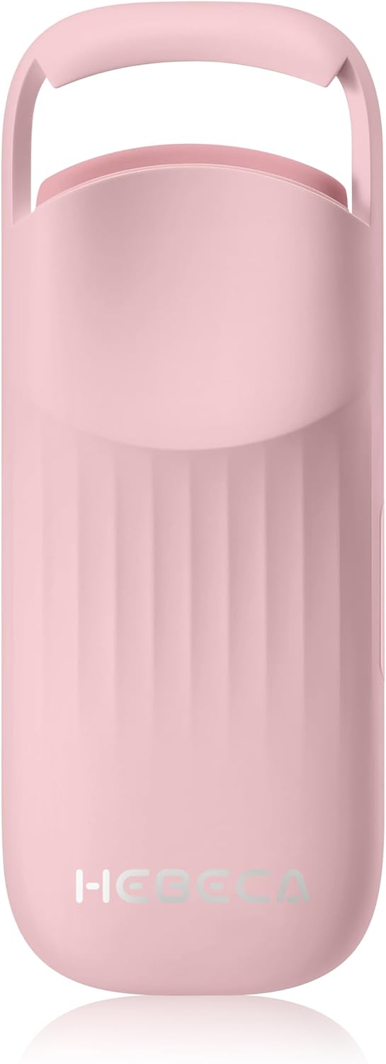 Heated Eyelash Curler Innovative, QuickCurl 2S Heat Up, Naturally Lash Curler 70°C/85°C Adjustable Heat, Safe Food-Grade Silicone, 600mAh Battery Portable Size for Travel (Pink)
