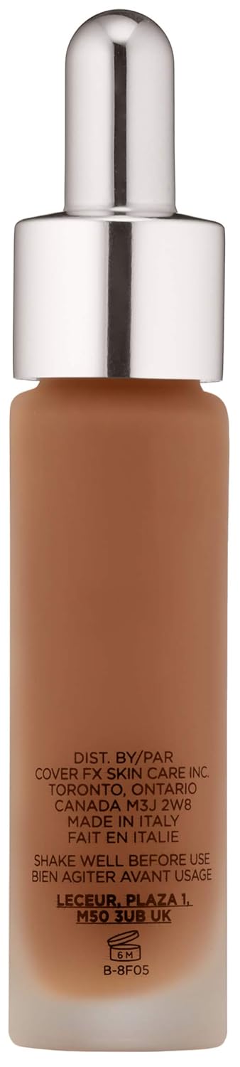 COVER FX Custom Cover Drops, Multi-Use Shade-Adjusting Liquid Foundation and Concealer Makeup, Vegan & Cruelty-Free Lightweight Skin Enhancer, 0.25 Fl Oz, N Deep 3