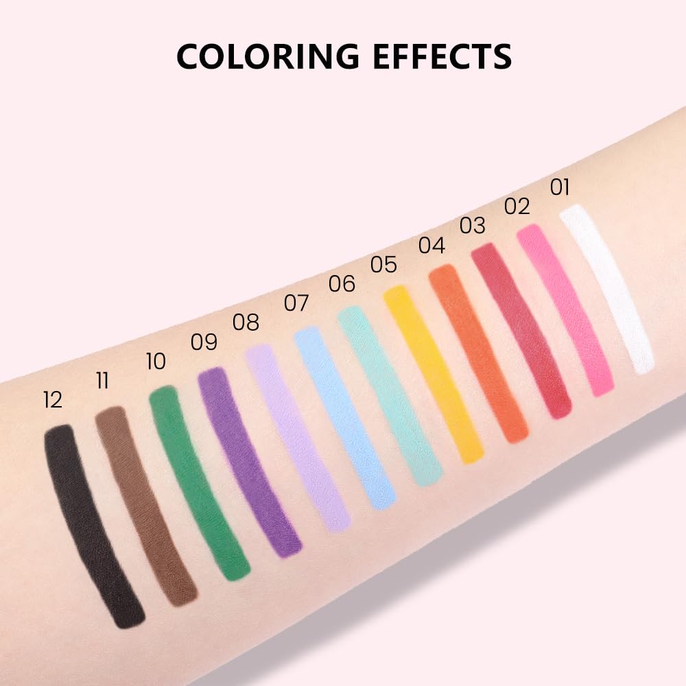 evpct Brown Eyeliner Pencils for Eyes, Brown Colored Eye Liner Pencil Pen Makeup Waterproof Smudge Proof, Colored Gel Waterline Eyeliner Liquid, Face Eye Paint Stick Lipstick Halloween Makeup 11