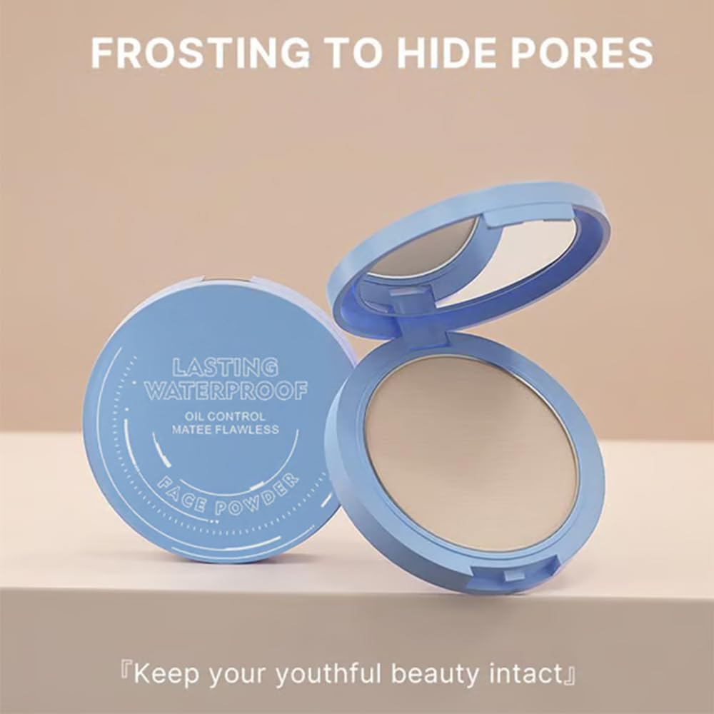 Beauty Powder Cake For Makeup Hold, Face Powder Waterproof Sets Makeup, Matte Perfection Pressed Powder, Long Wearing, Oil & Shine Control for All Skin Tones (#5, 1)