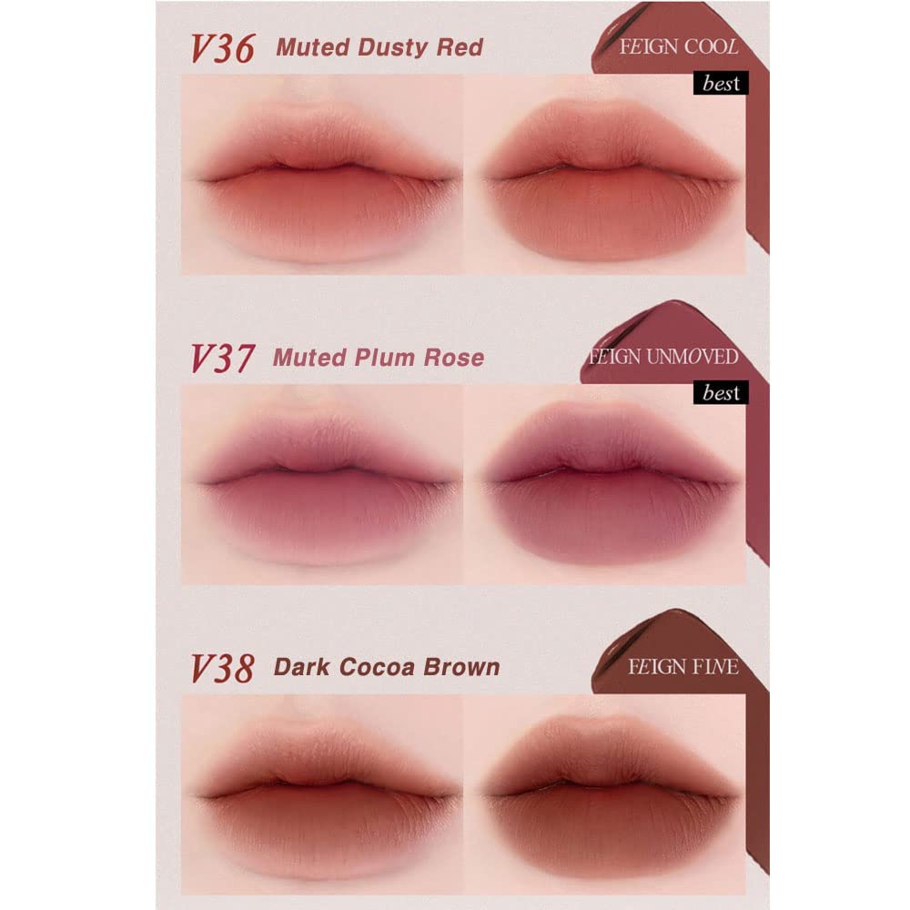 BBIA Last Velvet Tint - Soft & Creamy Matte Finish Lip Stain, Blur Effect with Velvety Texture, Long-Lasting, High Pigment, Lightweight, Non-Drying, Vegan, Korean Lip Makeup (V34 FEIGN CALM)