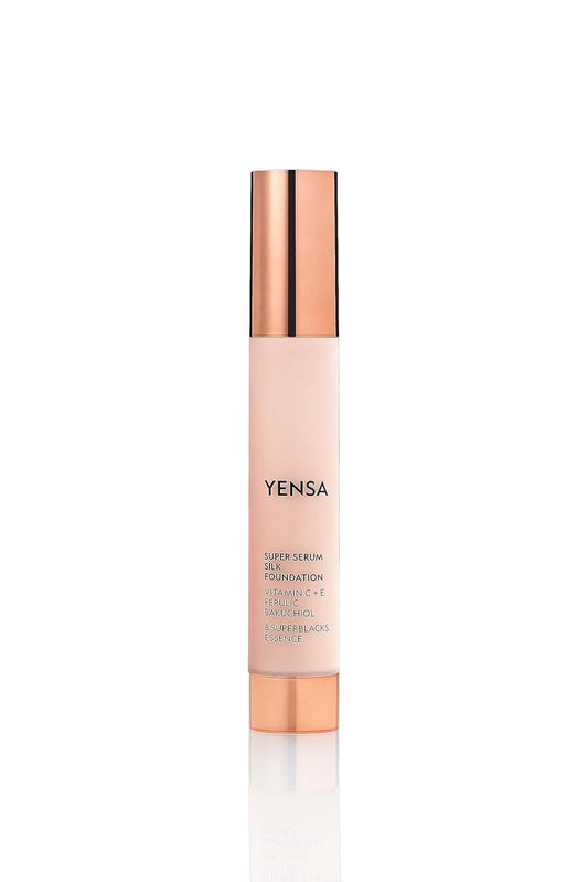 YENSA Super Silk Foundation - Full Coverage, Age-defying complex of Vitamin C, E, Ferulic, and Bakuchiol Oil (Fair 1) 1.0 fl oz