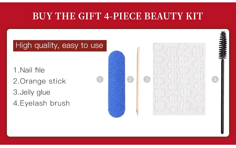 HBZGTLAD 3 in1 color eyeline Press On Nail with Eyelash Packing Boxes Set Package Pink White DIY Lashes and Nail Suit Box 1set… (SET-60)