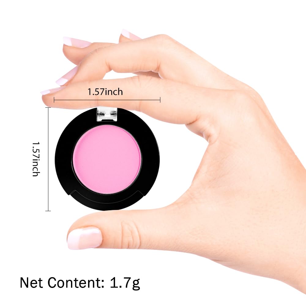 Monochrome Matte Eyeshadow Makeup Palette, Highly Pigmented Purple Pink Eyeshadow Palette, Matte Pressed Powder Eye shadow Makeup, Single Vegan Eye Shadow, Daily Evening Women Girls Eyeshadow Gift 4#