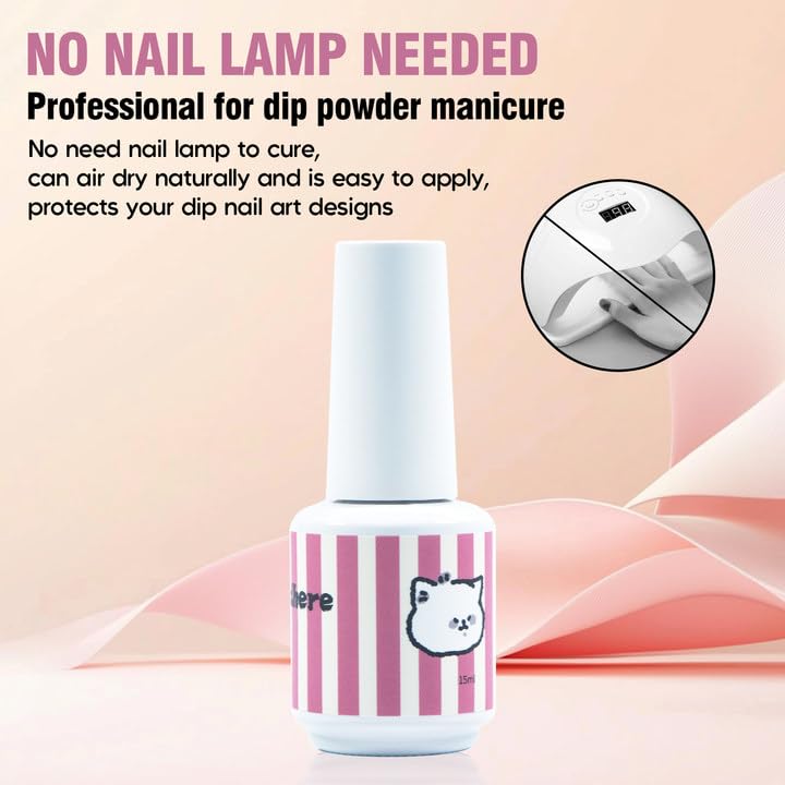 ADHERE Peel-Off Base Gel 15ml Base Coat for Easy Removal Peelable Gel,Without UV Light Needed Base Coat Nail Polish for Take off Nail Practice Beginners