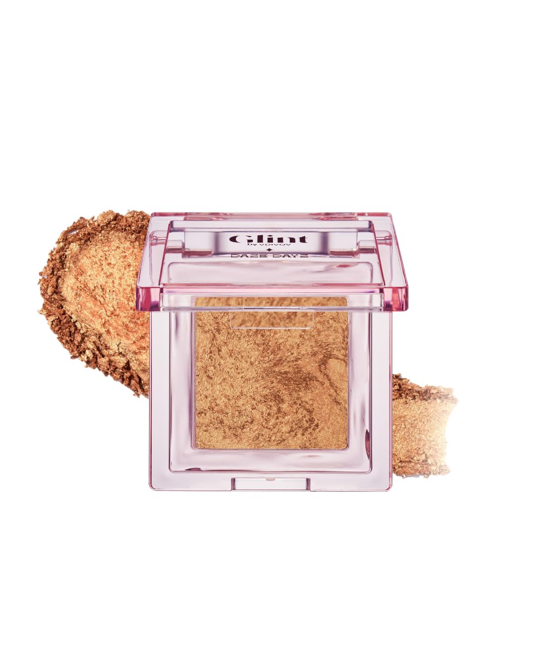 Glint Marble Highlighter (Afternoon Bronze, 0.08oz) - Korean Makeup. Inspired Baked for Smooth, Radiant Glow, Long-Lasting Wear. Enriched with Micro Pearl Particles