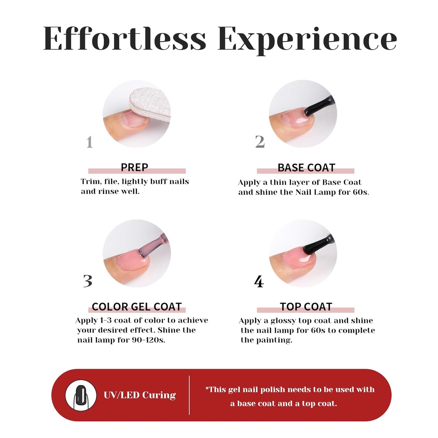 Dark Peach Glitter Gel Polish, Golden Sparkly Deep Peach Red Gel Nail Polish, 15ml UV/LED Soak Off Gel Polish for Manicure Salon or DIY Nail Art at Home - GP0093