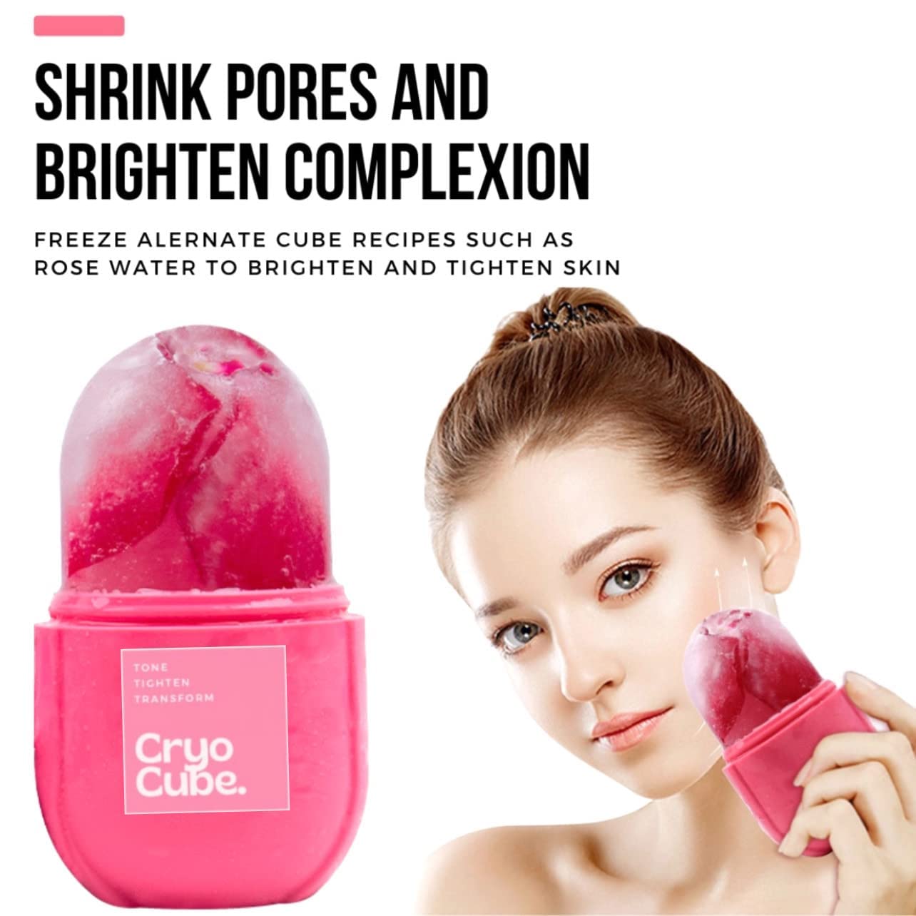 Ice Roller for Face, Eyes and Neck Naturally tone and tighten skin, de-puff eye bags, add a healthy glow Cryotherapy for face and neck which helps enhance skin elasticity (Pack of 1)