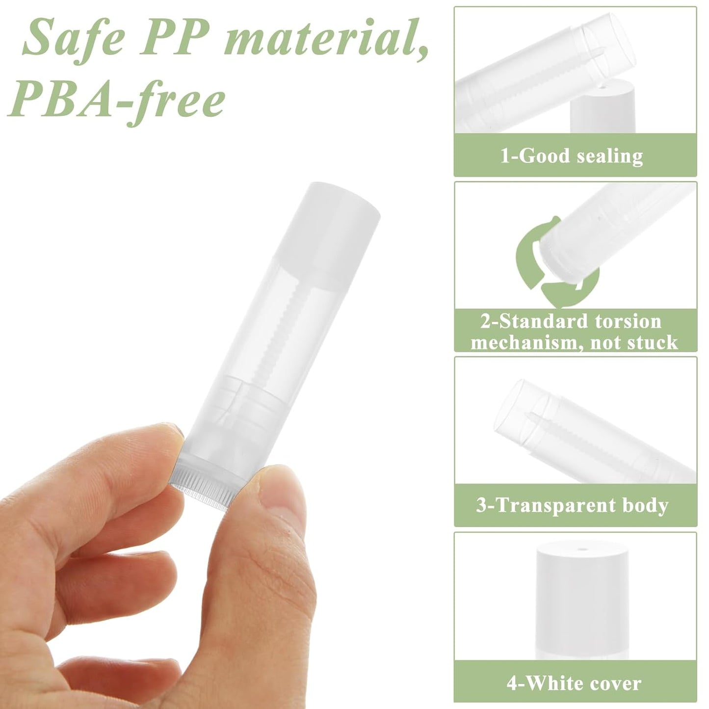 100Pcs Lip Balm Tubes 5g/5ml Empty Chapstick Tubes with Filling Tray And Spatula, Lipsticks Filling Tubes Plastic DIY Lip Balm Kit Clear Lip Balm Containers with Caps for Women Girl DIY Make Up Gift