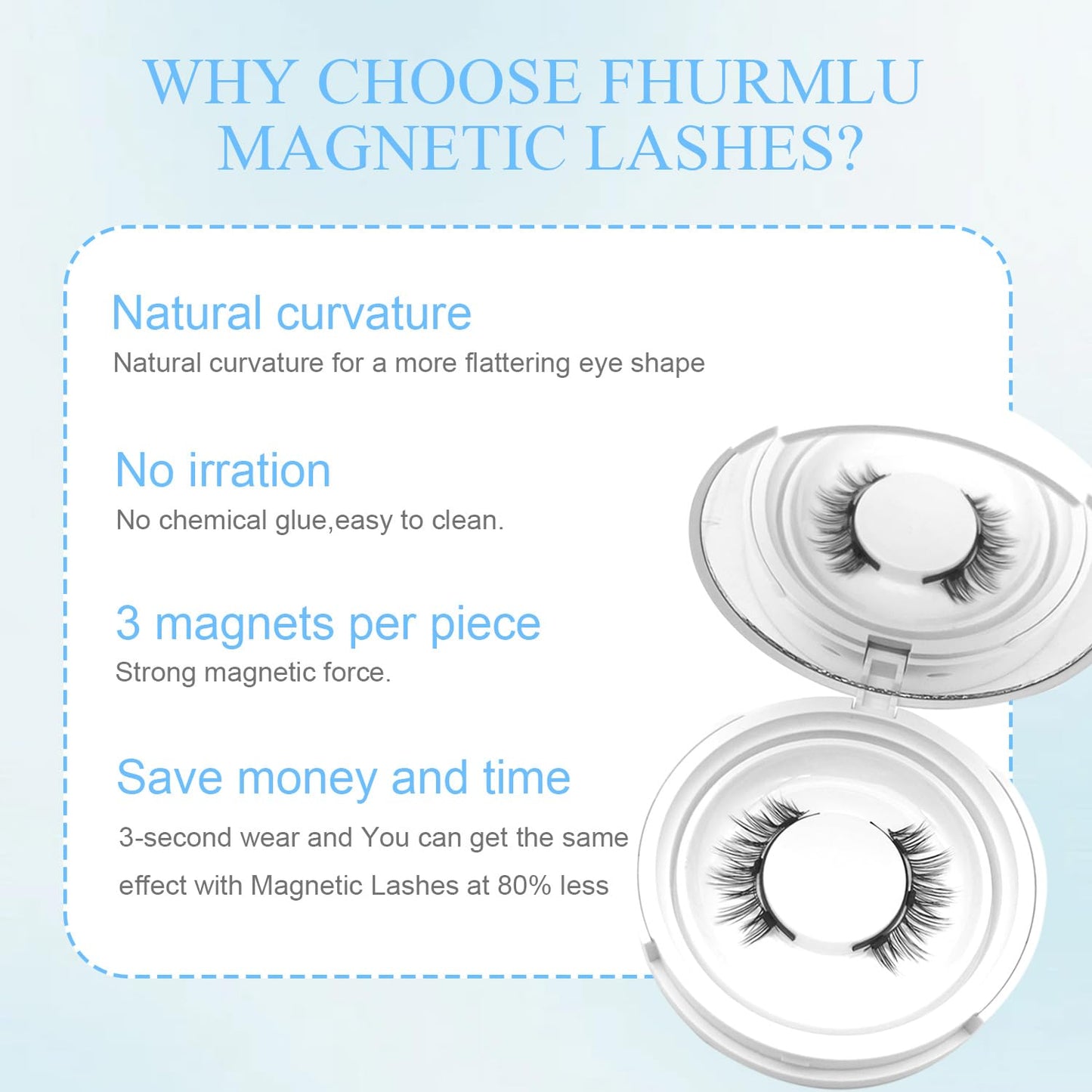 Ealra Craft Magnetic Eyelashes with Applicator,Reusable Magnetic Eyelashes Natural Look,Easy to Wear and Remove Soft Lashes kit No Liner Needed(Natural+Fuller+Simple)