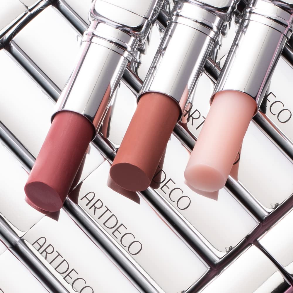 ARTDECO Color Booster Lip Balm in coral - nourishing lip balm with color-adapting pigments - lip plumper with spearmint flavor - prevents dryness & chapping - lip care with kernel oil - 0.1 Oz