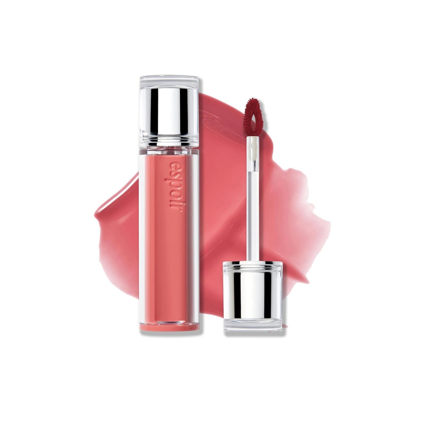 Espoir Couture Lip Tint Glaze #17 Ginger Peach 0.14oz | Volumizing Lip Stain with Syrupy Shine | Long-Lasting & Vibrant Color for Radiant Lip Look | Moisturizing & Glossy Lip Tint | Korean Lip Makeup