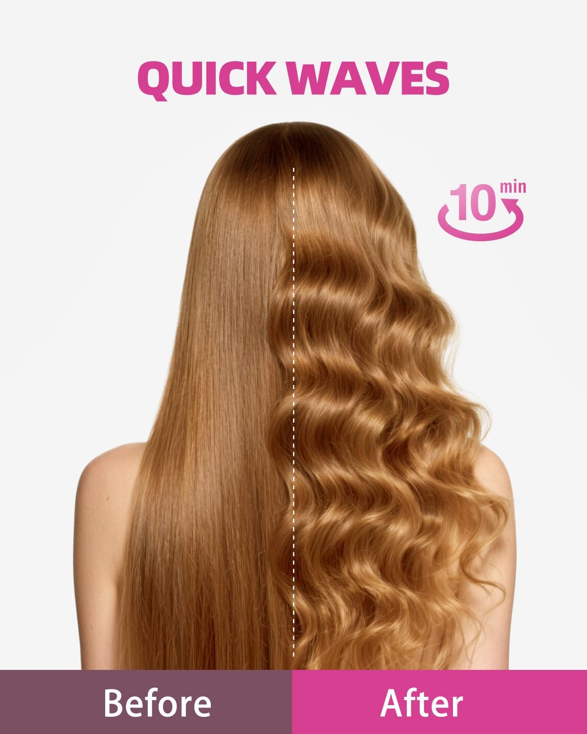 Automatic Rotating Curling Iron,1 1/4 Hair Curler with 3 Temperatures, 10S Fast Heating, 2-Way Rotation, 30 Min Auto Shut-Off, 500 Million Ionic, Anti-Scald-Tangle for Long Hair