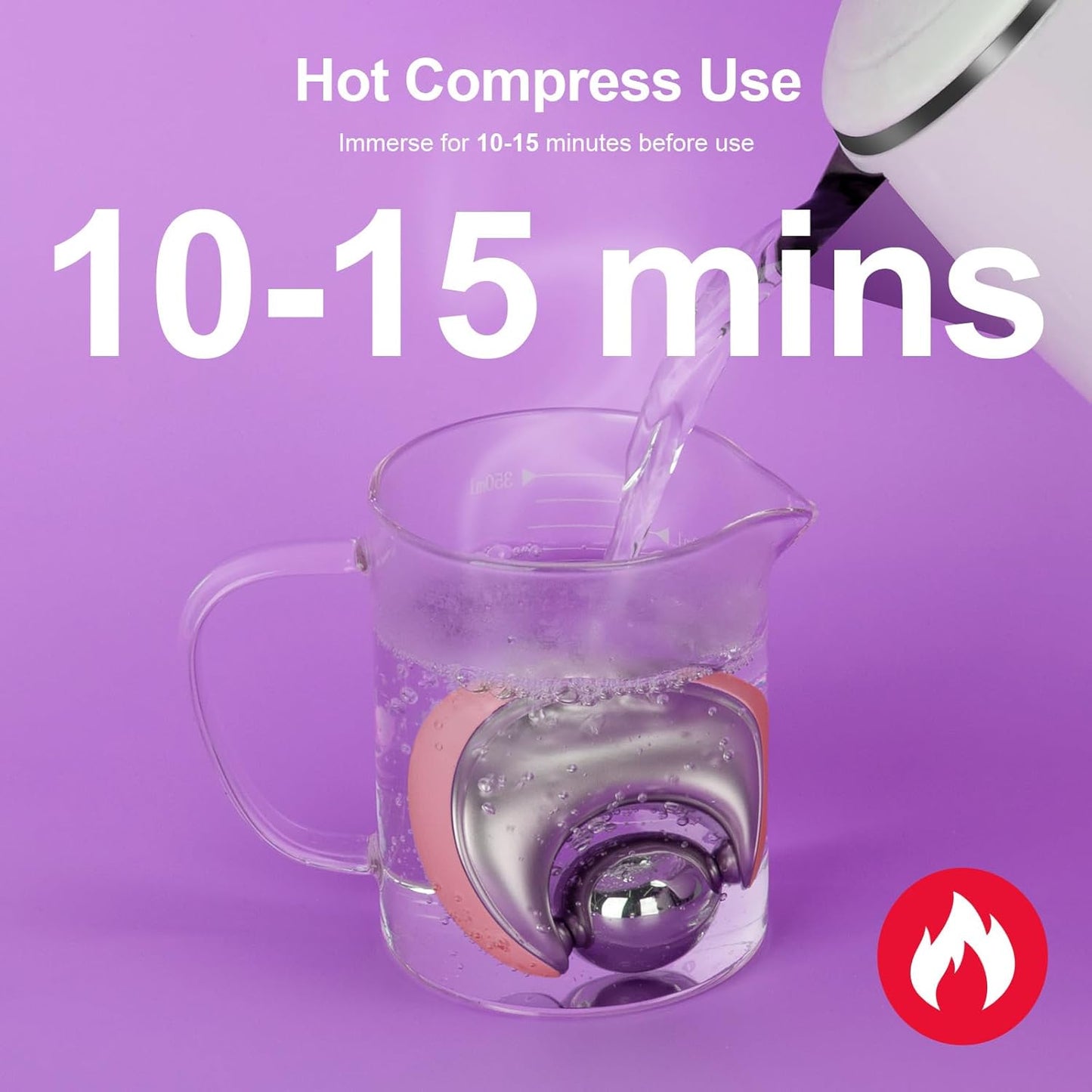 Facial Roller for Puffy Eyes, Ice Globes for Face 360° Rotating Eye Cream Applicator Tool Ice Roller for Face and Eyes, Durable Cold Facial Globes for Skin Care Pink