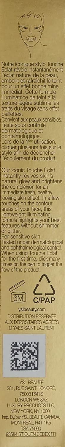 Yves Saint Laurent Radiant Touch, No. 2.5 Luminous Vanilla, 0.1 Ounce